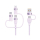Kabel USAMS Kabel 2xUSB-C/USB/Micro-USB/Lightning 6w1 2m 100W fiolet